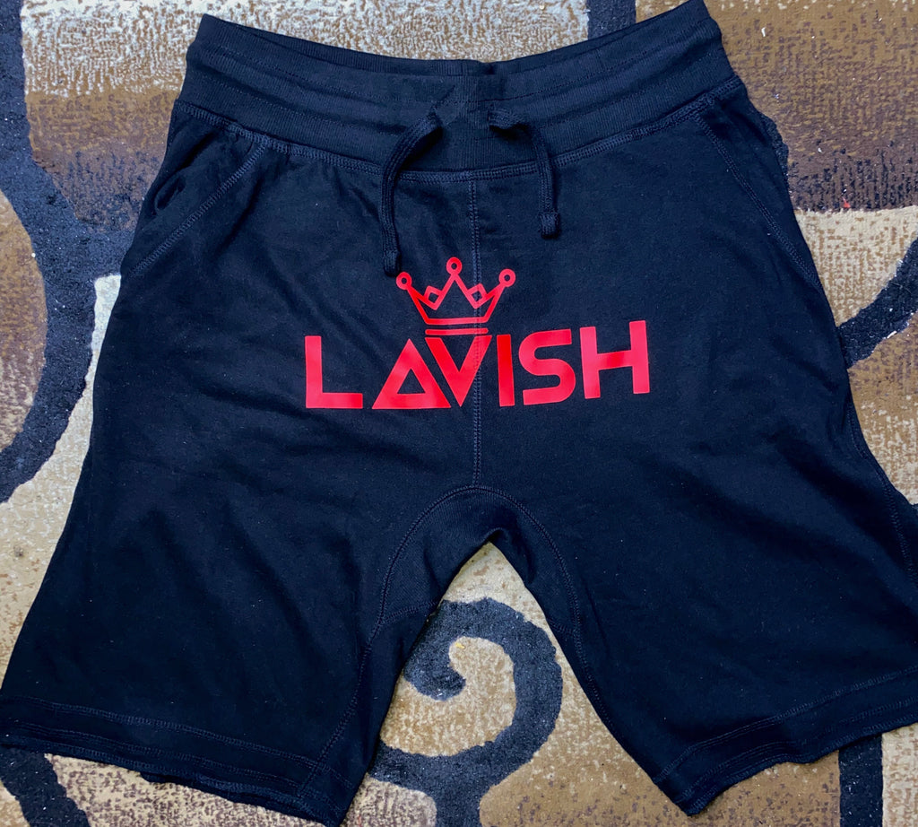 Lavish Mob Ties Shorts (Black & Red)