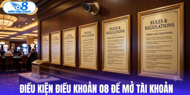Điều kiện điều khoản O8 để mở tài khoản thành công