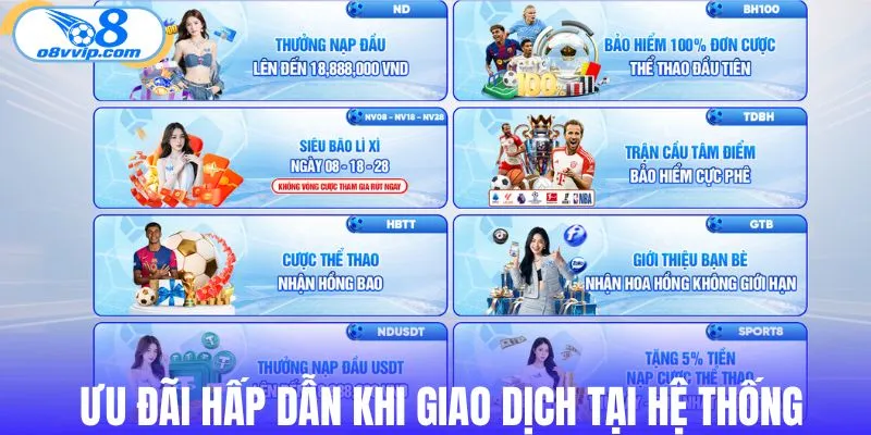 Trọn bộ ưu đãi hấp dẫn khi giao dịch tại hệ thống
