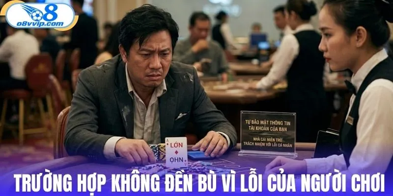 Trường hợp không đền bù vì lỗi của người chơi